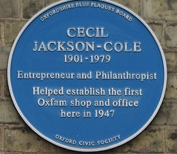 A blue plaque from Oxford Civic Society