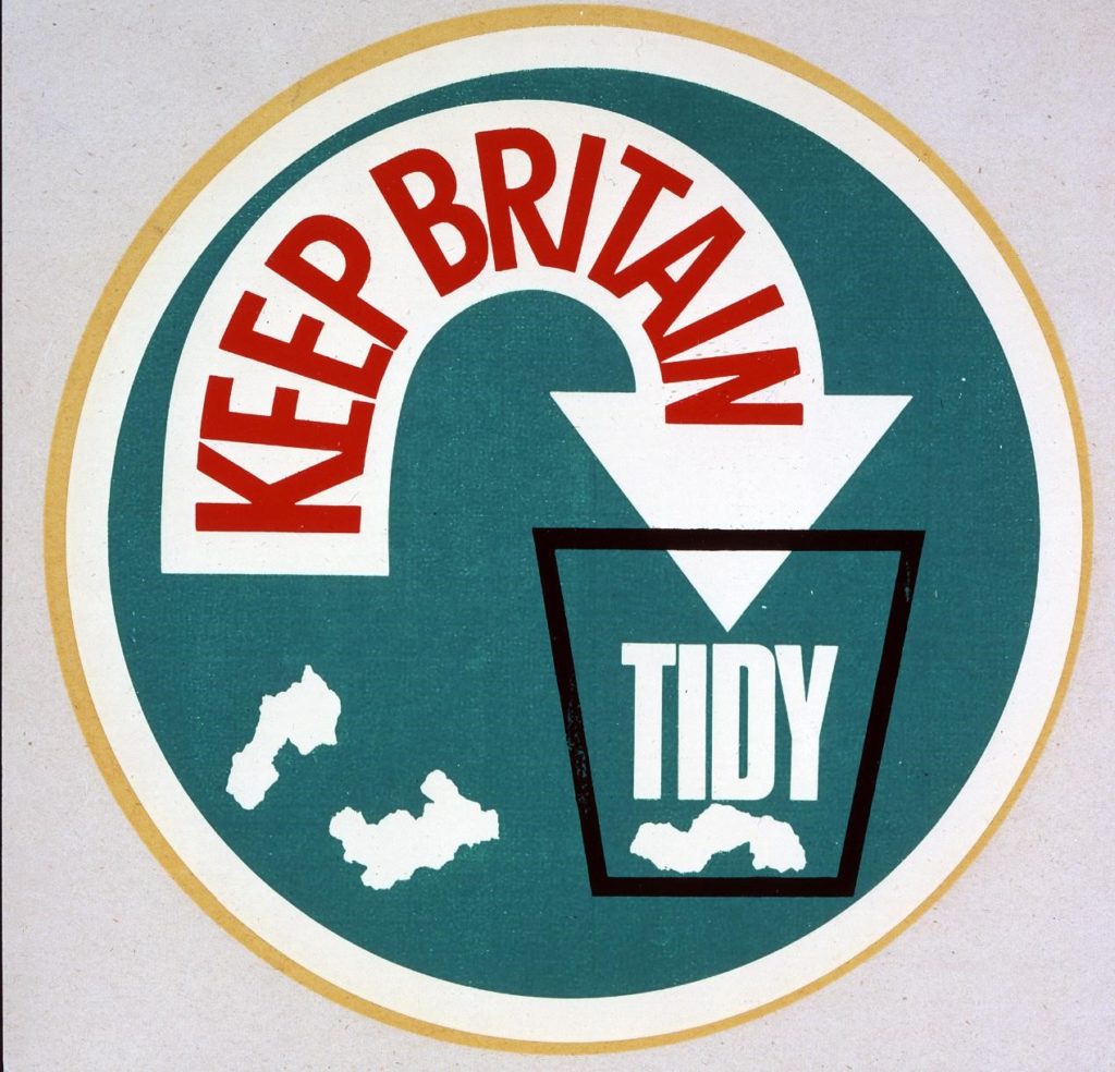 Poster showing the logo of Keep Britain Tidy campaign