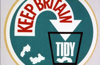 Poster showing the logo of Keep Britain Tidy campaign
