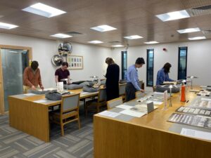 Exploring documents at the Cadbury Research Library, Birmingham University