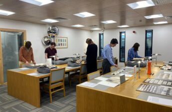 Exploring documents at the Cadbury Research Library, Birmingham University